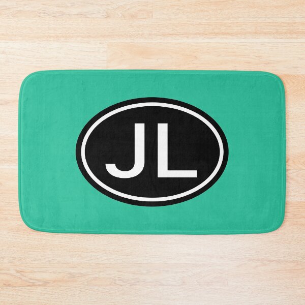 Item preview, JL Initials Monogram Oval White Letters designed and sold by Jeallan Designs.