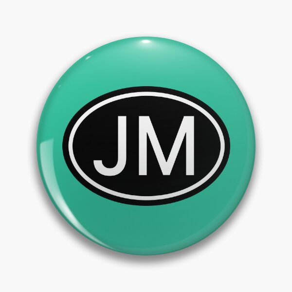 Item preview, JM Initials Monogram Oval White Letters designed and sold by Jeallan Designs.