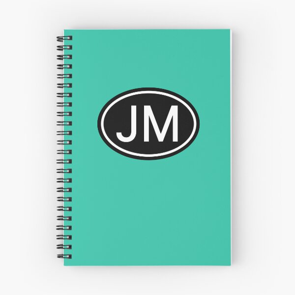 Item preview, JM Initials Monogram Oval White Letters designed and sold by Jeallan Designs.