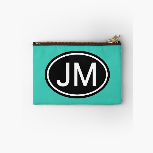 Item preview, JM Initials Monogram Oval White Letters designed and sold by Jeallan Designs.