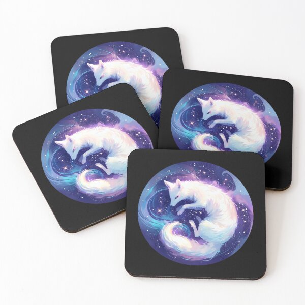 Item preview, White Fox // Aesthetic White Fox // Galaxy and Stars //  Polar Fox designed and sold by SMARTKIT  DESIGNAGENCY.