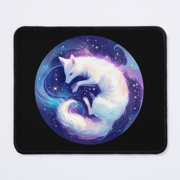 Item preview, White Fox // Aesthetic White Fox // Galaxy and Stars // Polar Fox designed and sold by SMARTKIT DESIGNAGENCY.