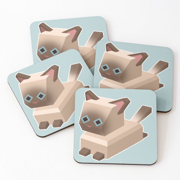 Item preview, Low Poly Siamese Cat designed and sold by How-Do-U-Art.