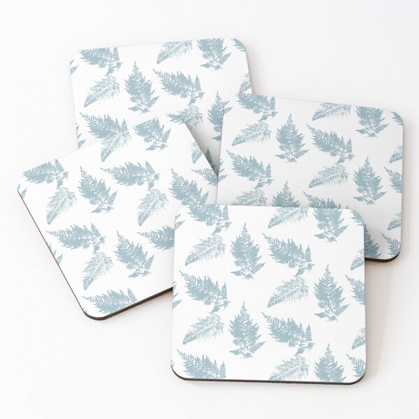 Item preview, Minimalistic blue pressed fern pattern  designed and sold by LindaSitniece.