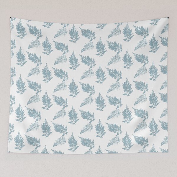 Item preview, Minimalistic blue pressed fern pattern  designed and sold by LindaSitniece.