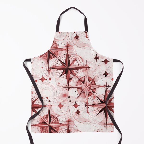 Item preview, Seamless Red Compass Watercolor Pattern designed and sold by MadeInR.
