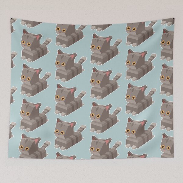 Item preview, Low Poly Gray Tabby Cat designed and sold by How-Do-U-Art.
