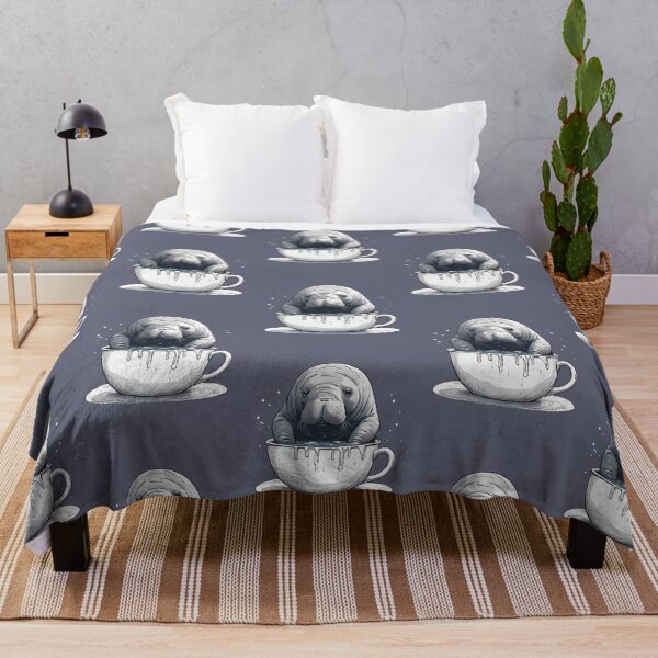 Item preview, Manatee Teacup Bath Art designed and sold by Justina Designs.