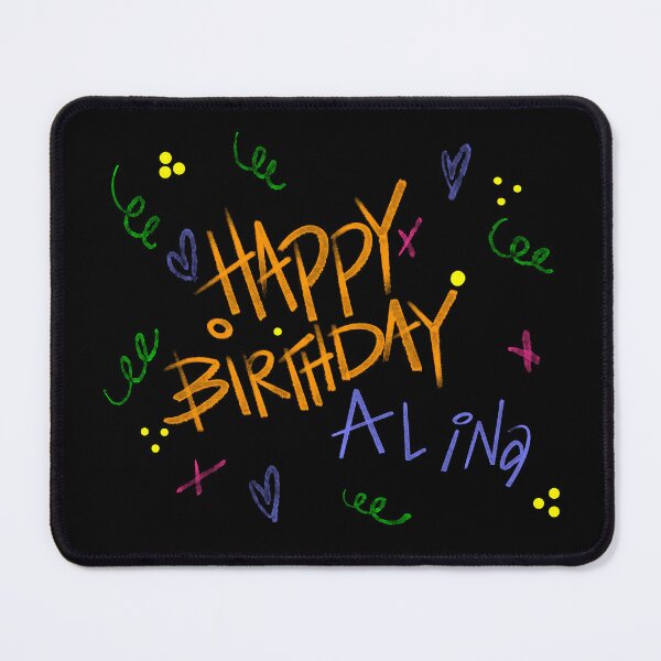 Item preview, HAPPY BIRTHDAY ALINA CUSTOM NAME  designed and sold by GIVENGRACE.ART.