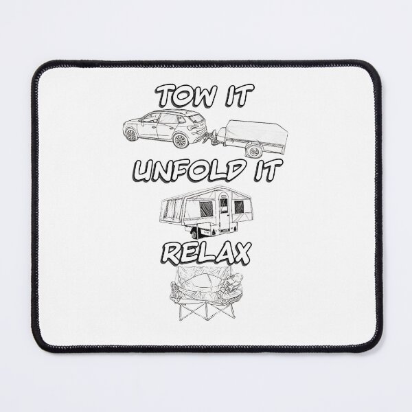Item preview, Tow It, Unfold It, Relax - Black and White Trailer Tent designed and sold by BeccaAelishe.