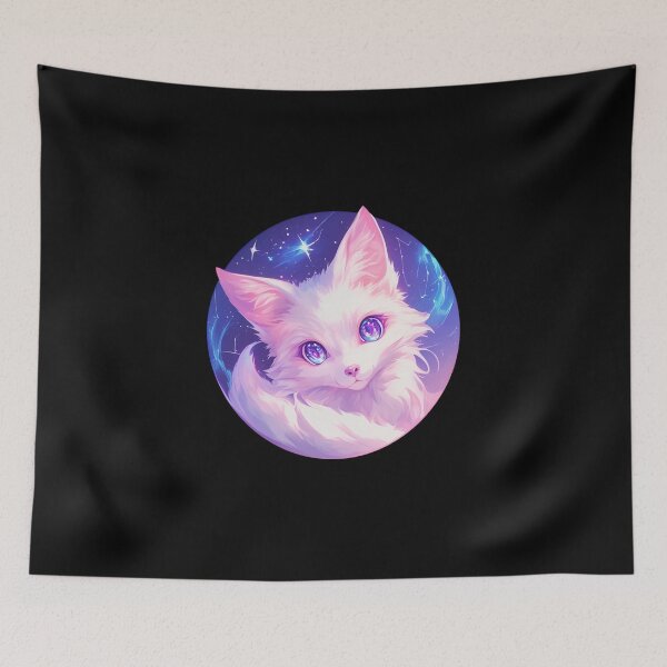 Item preview, White Fox // Aesthetic White Fox // Galaxy and Stars //  Polar Fox designed and sold by SMARTKIT  DESIGNAGENCY.