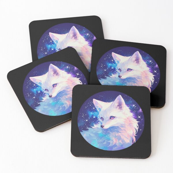 Item preview, White Fox // Aesthetic White Fox // Galaxy and Stars //  Polar Fox designed and sold by SMARTKIT  DESIGNAGENCY.