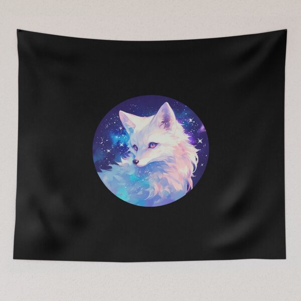 Item preview, White Fox // Aesthetic White Fox // Galaxy and Stars //  Polar Fox designed and sold by SMARTKIT  DESIGNAGENCY.