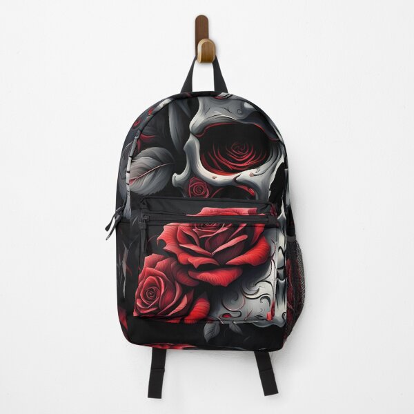 Item preview, Dramatic and beautiful scull with red roses designed and sold by Magixa.