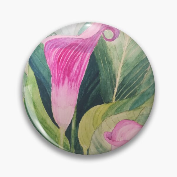 Item preview, Pink Calla lilies watercolour painting  designed and sold by esvb.