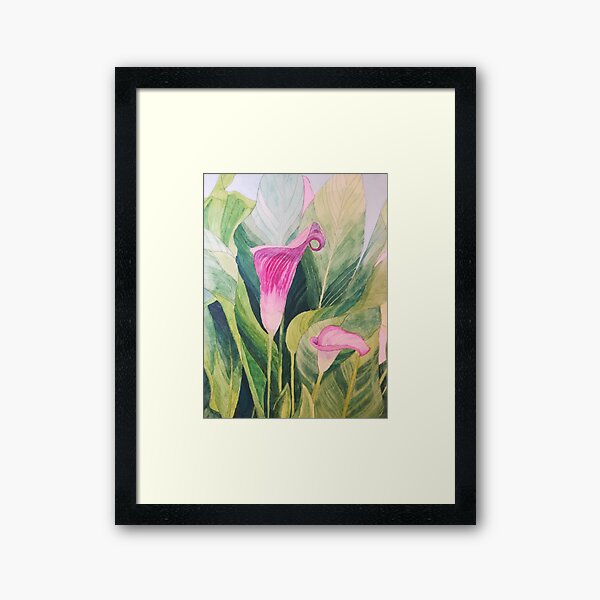 Item preview, Pink Calla lilies watercolour painting  designed and sold by esvb.