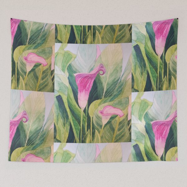 Item preview, Pink Calla lilies watercolour painting  designed and sold by esvb.