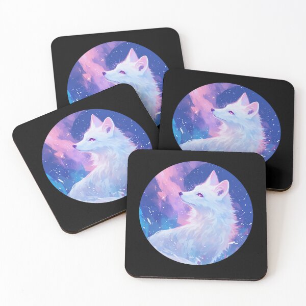 Item preview, White Fox // Aesthetic White Fox // Galaxy and Stars //  Polar Fox designed and sold by SMARTKIT  DESIGNAGENCY.