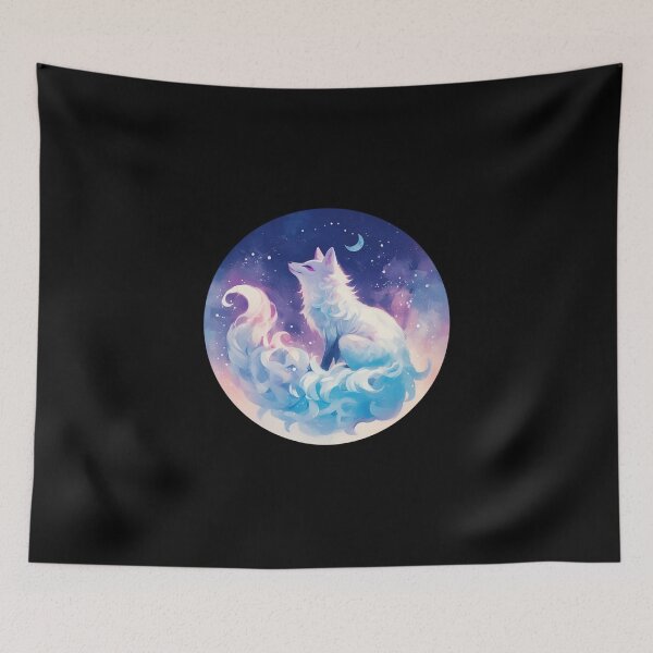Item preview, White Fox // Aesthetic White Fox // Galaxy and Stars //  Polar Fox designed and sold by SMARTKIT  DESIGNAGENCY.