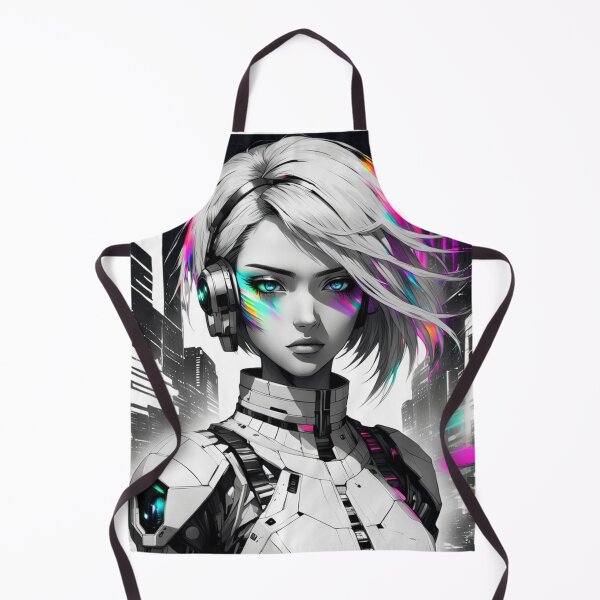 Item preview, Cybernetic Girl, Glitch Art, Neon Noir, Futuristic designed and sold by Burn-Ego.