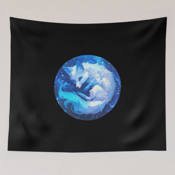 Item preview, White Fox // Aesthetic White Fox // Galaxy and Stars //  Polar Fox designed and sold by SMARTKIT  DESIGNAGENCY.