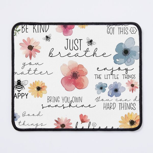 Item preview, Positive affirmations inspirational sayings with watercolor flowers designed and sold by Inktown.