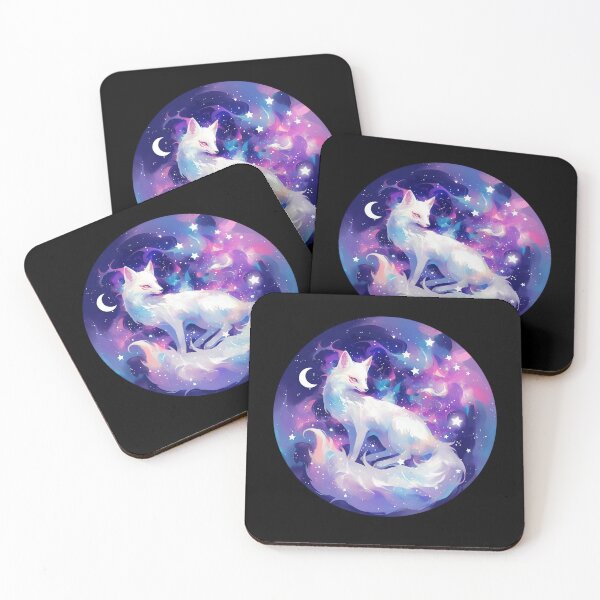Item preview, White Fox // Aesthetic White Fox // Galaxy and Stars //  Polar Fox designed and sold by SMARTKIT  DESIGNAGENCY.
