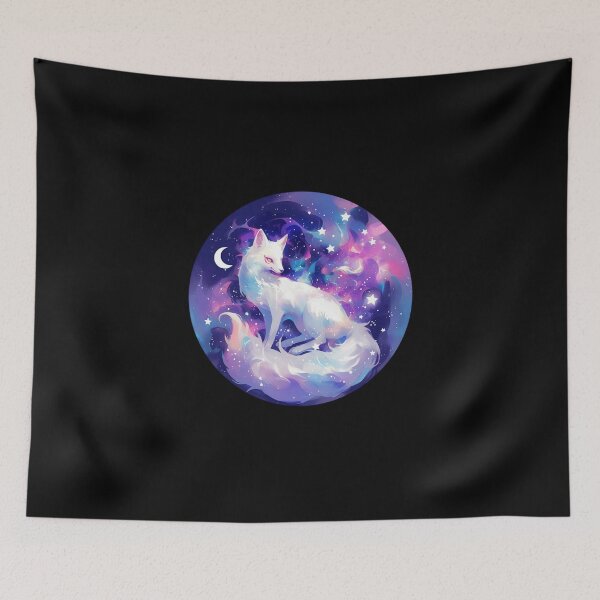 Item preview, White Fox // Aesthetic White Fox // Galaxy and Stars //  Polar Fox designed and sold by SMARTKIT  DESIGNAGENCY.