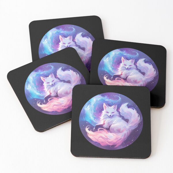 Item preview, White Fox // Aesthetic White Fox // Galaxy and Stars //  Polar Fox designed and sold by SMARTKIT  DESIGNAGENCY.