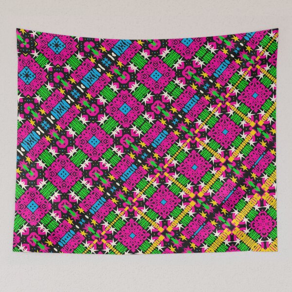 Item preview, Urban Inferno: Striking Black,Green and Pink Tesselated Kaleidoscope Pattern  designed and sold by OwlWorks.
