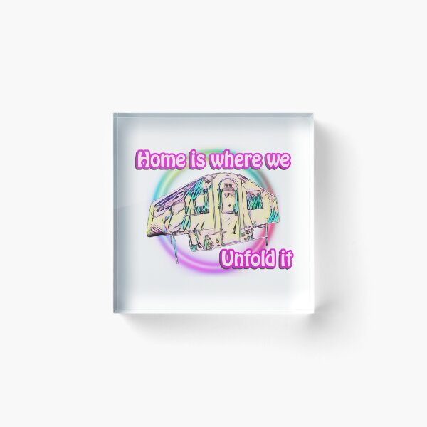 Item preview, Home is Where We Unfold it - Neon Trailer Tent designed and sold by BeccaAelishe.