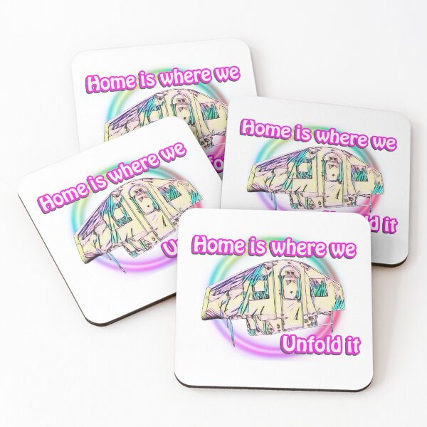 Item preview, Home is Where We Unfold it - Neon Trailer Tent designed and sold by BeccaAelishe.