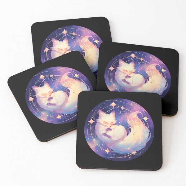 Item preview, White Fox // Aesthetic White Fox // Galaxy and Stars //  Polar Fox designed and sold by SMARTKIT  DESIGNAGENCY.