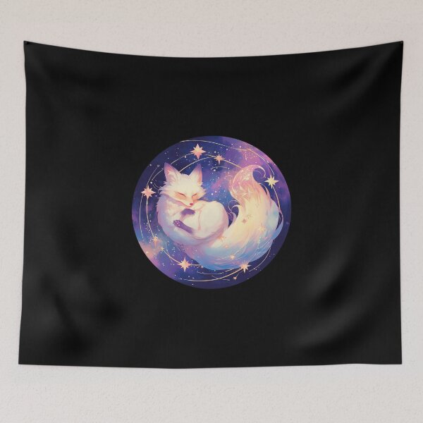 Item preview, White Fox // Aesthetic White Fox // Galaxy and Stars //  Polar Fox designed and sold by SMARTKIT  DESIGNAGENCY.