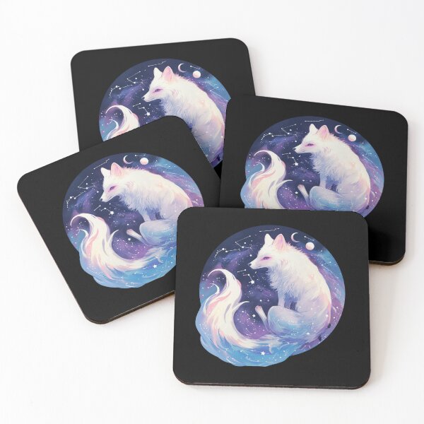 Item preview, White Fox // Aesthetic White Fox // Galaxy and Stars //  Polar Fox designed and sold by SMARTKIT  DESIGNAGENCY.