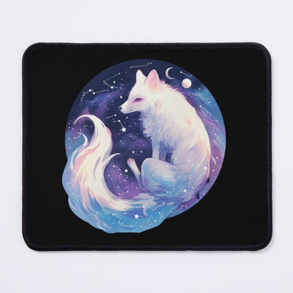 Item preview, White Fox // Aesthetic White Fox // Galaxy and Stars // Polar Fox designed and sold by SMARTKIT DESIGNAGENCY.
