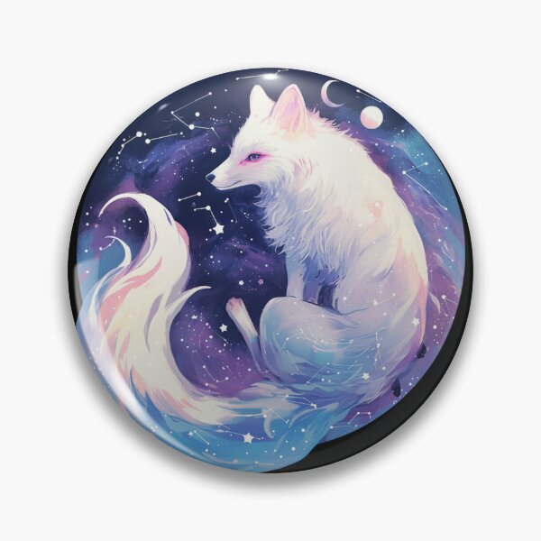 Item preview, White Fox // Aesthetic White Fox // Galaxy and Stars //  Polar Fox designed and sold by SMARTKIT  DESIGNAGENCY.