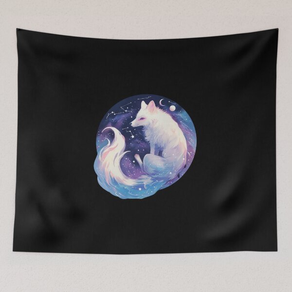 Item preview, White Fox // Aesthetic White Fox // Galaxy and Stars //  Polar Fox designed and sold by SMARTKIT  DESIGNAGENCY.