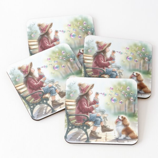 Item preview, Playfull Moments- Girl and Dog Having Fun designed and sold by TheHelpingCat.