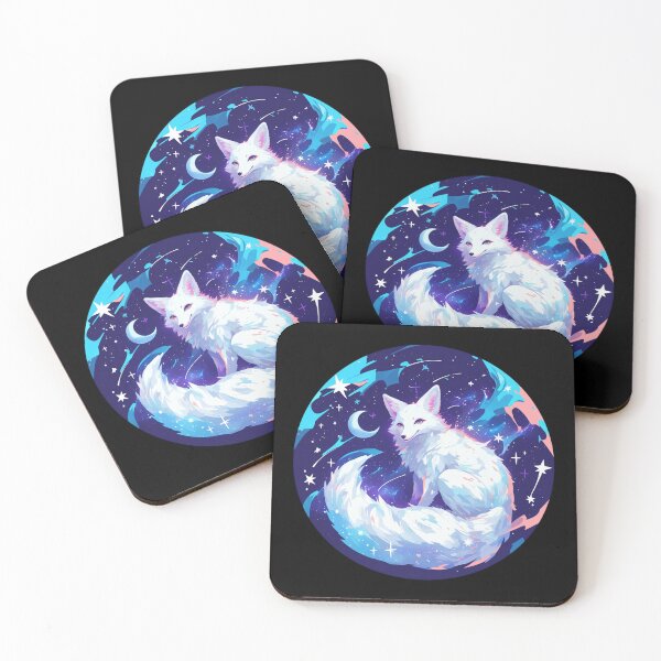 Item preview, White Fox // Aesthetic White Fox // Galaxy and Stars //  Polar Fox designed and sold by SMARTKIT  DESIGNAGENCY.