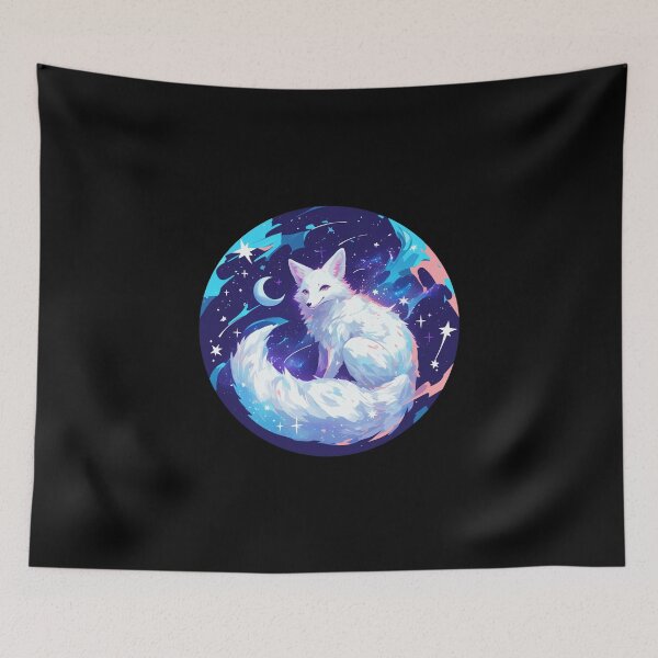 Item preview, White Fox // Aesthetic White Fox // Galaxy and Stars //  Polar Fox designed and sold by SMARTKIT  DESIGNAGENCY.