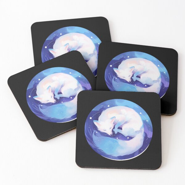 Item preview, White Fox // Aesthetic White Fox // Galaxy and Stars //  Polar Fox designed and sold by SMARTKIT  DESIGNAGENCY.