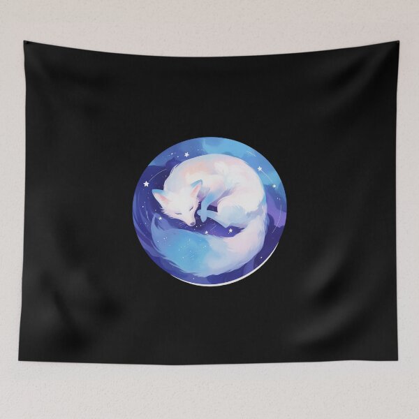 Item preview, White Fox // Aesthetic White Fox // Galaxy and Stars //  Polar Fox designed and sold by SMARTKIT  DESIGNAGENCY.