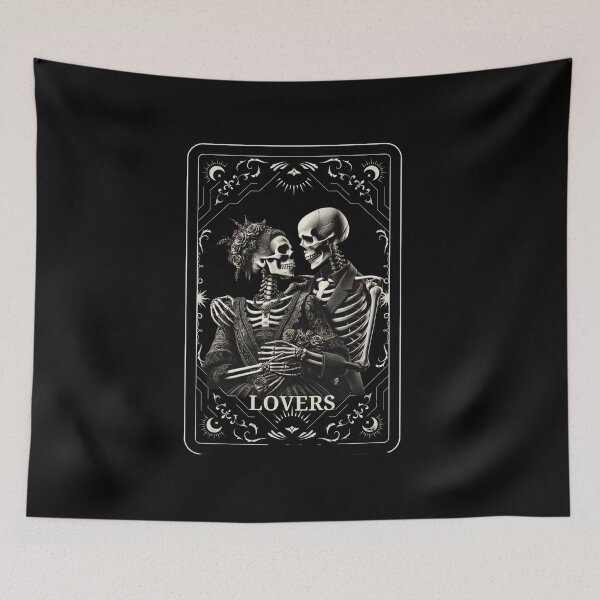 Item preview, Skeleton lovers tarot card gothic designed and sold by MilkyForest.