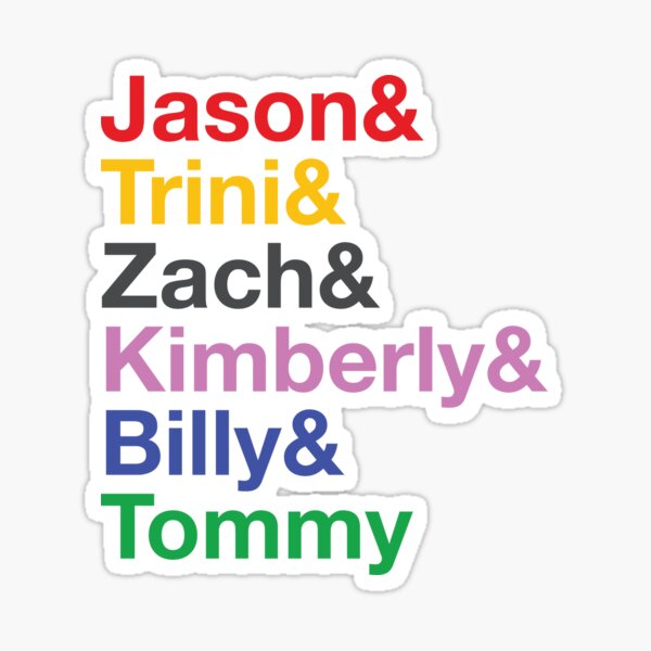 Power Rangers Name Shirt (With Tommy) Sticker