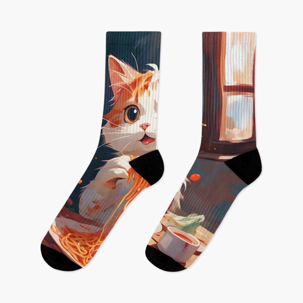 Item preview, Cat eating spaghetti designed and sold by ArtsyWishesShop.