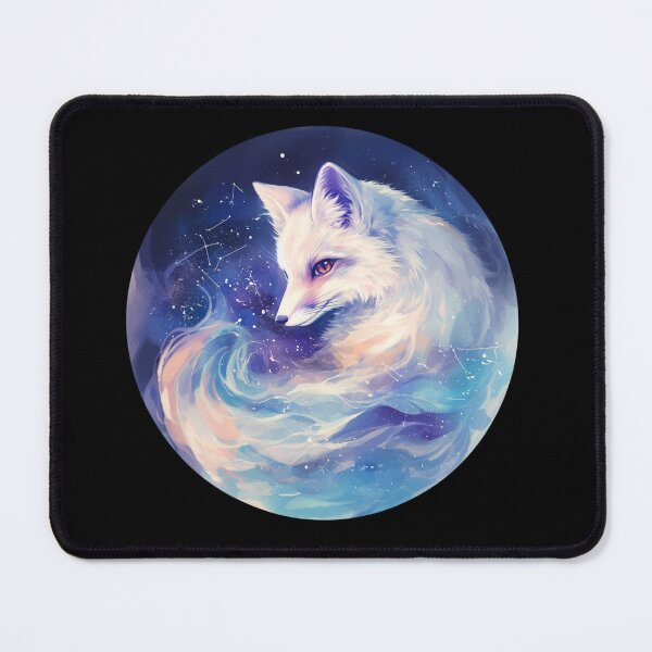 Item preview, White Fox // Aesthetic White Fox // Galaxy and Stars // Polar Fox designed and sold by SMARTKIT DESIGNAGENCY.