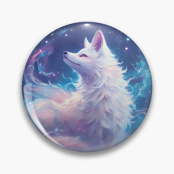 Item preview, White Fox // Aesthetic White Fox // Galaxy and Stars //  Polar Fox designed and sold by SMARTKIT  DESIGNAGENCY.