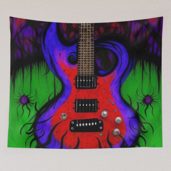 Item preview, Abstract Guitar Graffiti Music Art designed and sold by TheDarkWardrobe.