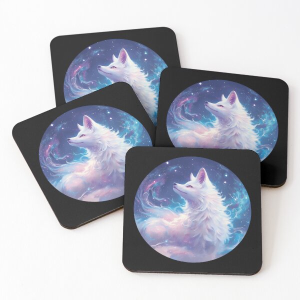 Item preview, White Fox // Aesthetic White Fox // Galaxy and Stars //  Polar Fox designed and sold by SMARTKIT  DESIGNAGENCY.